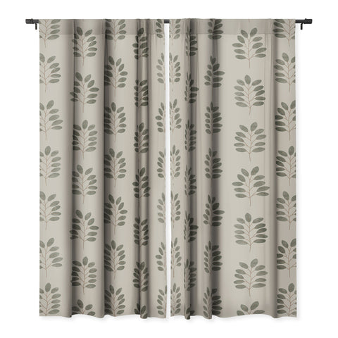 Little Arrow Design Co noble branches pewter and olive Blackout Non Repeat