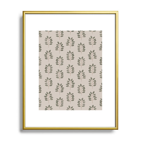 Little Arrow Design Co noble branches pewter and olive Metal Framed Art Print