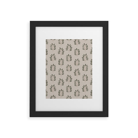 Little Arrow Design Co noble branches pewter and olive Framed Art Print