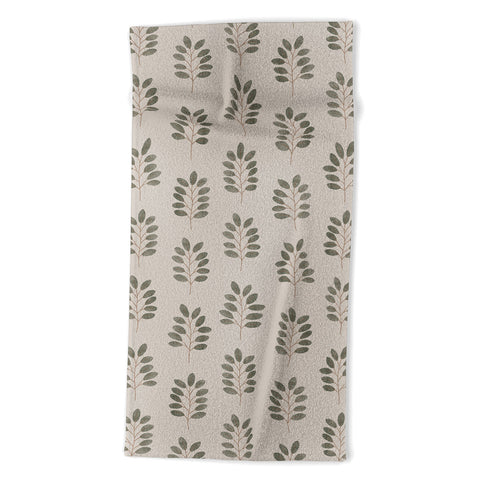 Little Arrow Design Co noble branches pewter and olive Beach Towel
