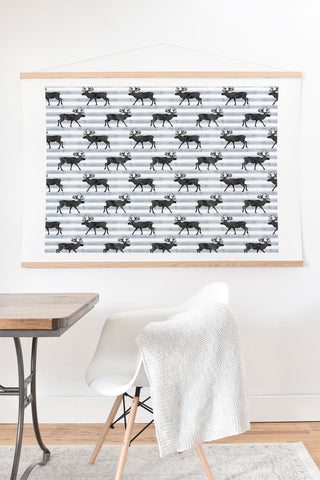 Little Arrow Design Co Nordic Reindeer Art Print And Hanger