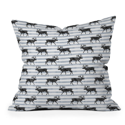 Little Arrow Design Co Nordic Reindeer Throw Pillow