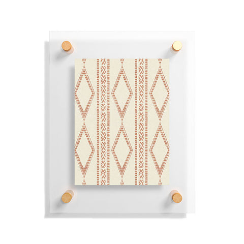 Little Arrow Design Co oceania diamond stripes ginger Floating Acrylic Print