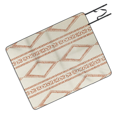 Little Arrow Design Co oceania diamond stripes ginger Picnic Blanket