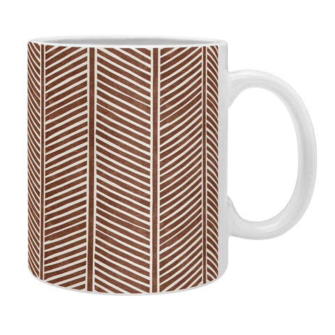 Little Arrow Design Co Organic Chevron on Brandywine Coffee Mug