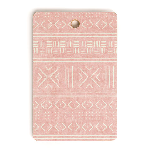 Little Arrow Design Co pink mudcloth tribal Cutting Board Rectangle