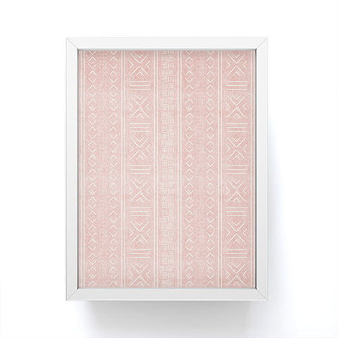 Little Arrow Design Co pink mudcloth tribal Framed Mini Art Print