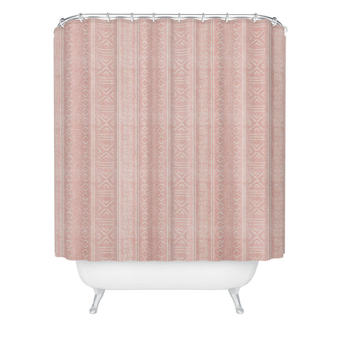 Little Arrow Design Co pink mudcloth tribal Shower Curtain