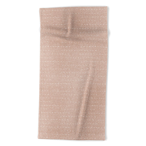 Little Arrow Design Co running stitch blush Beach Towel
