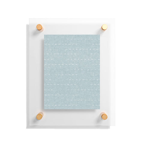 Little Arrow Design Co running stitch coastal blue Floating Acrylic Print