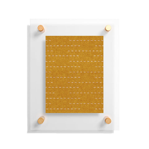 Little Arrow Design Co running stitch gold Floating Acrylic Print
