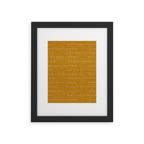 Little Arrow Design Co running stitch gold Framed Art Print