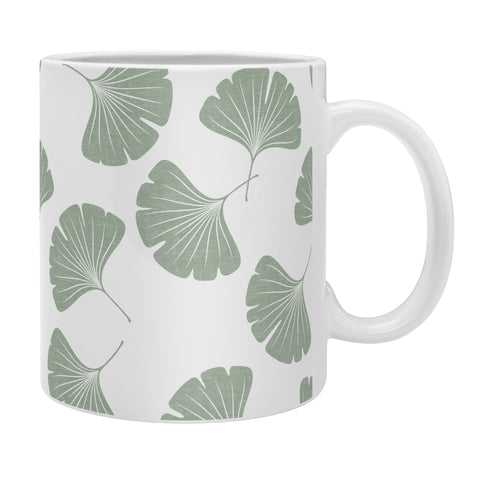 Little Arrow Design Co sage ginkgo leaves Coffee Mug
