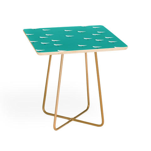 Little Arrow Design Co Sandpipers on teal Side Table