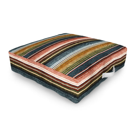 Little Arrow Design Co serape southwest stripe earth Outdoor Floor Cushion