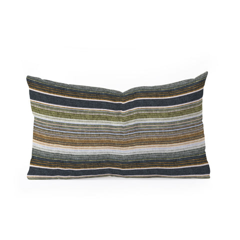 Little Arrow Design Co serape southwest stripe muted Oblong Throw Pillow