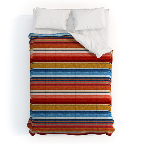 Little Arrow Design Co serape southwest stripe red Comforter