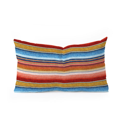 Little Arrow Design Co serape southwest stripe red Oblong Throw Pillow