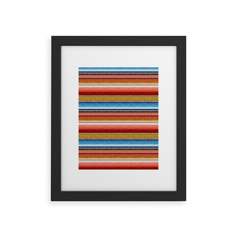Little Arrow Design Co serape southwest stripe red Framed Art Print