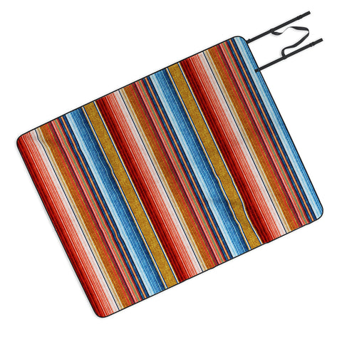 Little Arrow Design Co serape southwest stripe red Picnic Blanket
