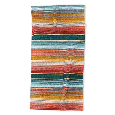 Little Arrow Design Co serape southwest stripe Beach Towel