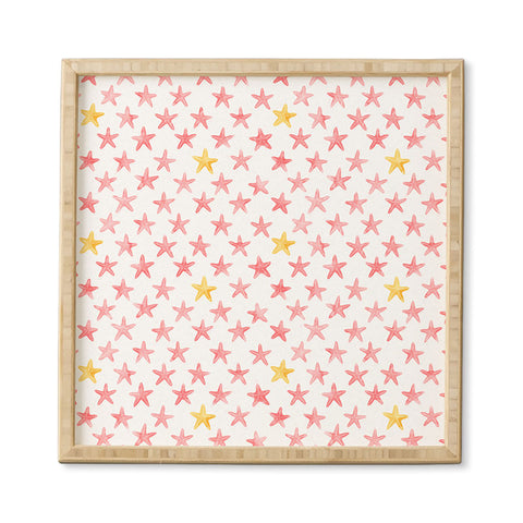 Little Arrow Design Co starfish on cream Framed Wall Art