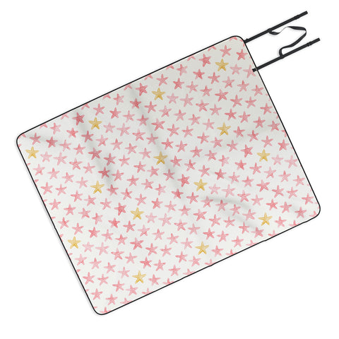 Little Arrow Design Co starfish on cream Picnic Blanket