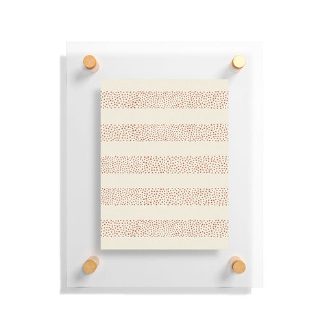Little Arrow Design Co stippled stripes cream orange Floating Acrylic Print