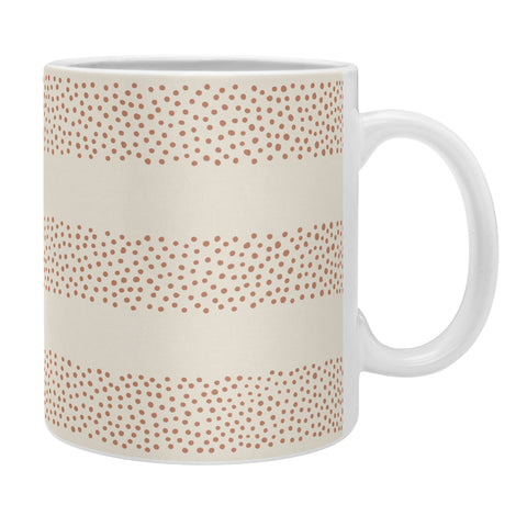 Little Arrow Design Co stippled stripes cream orange Coffee Mug
