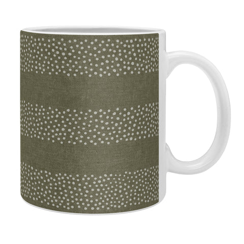 Little Arrow Design Co stippled stripes olive green Coffee Mug