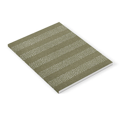 Little Arrow Design Co stippled stripes olive green Notebook