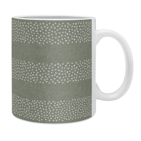 Little Arrow Design Co stippled stripes sage Coffee Mug