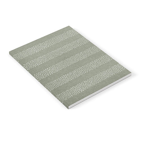Little Arrow Design Co stippled stripes sage Notebook