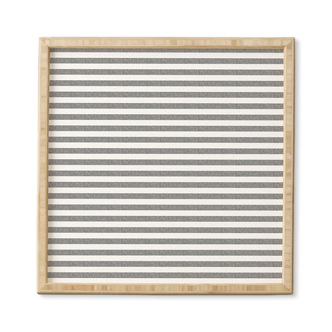 Little Arrow Design Co Stripes in Grey Framed Wall Art