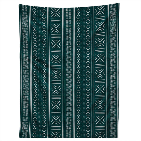 Little Arrow Design Co teal mudcloth tribal Tapestry