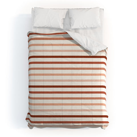 Little Arrow Design Co terra cotta stripes Comforter
