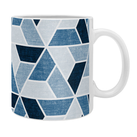 Little Arrow Design Co triangle geo blue Coffee Mug