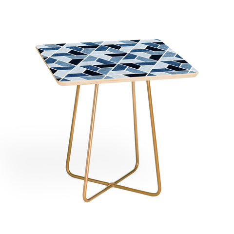 Little Arrow Design Co triangle geo blue Side Table