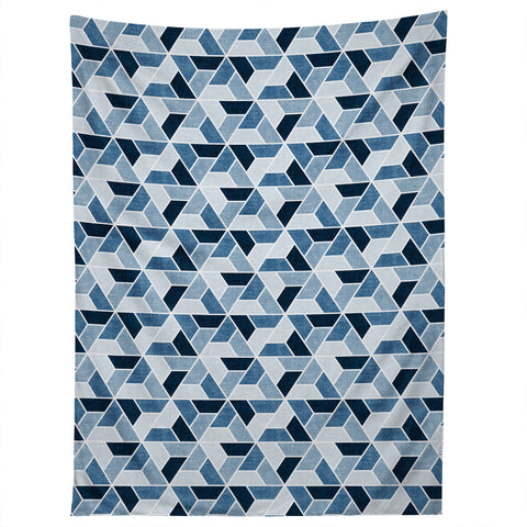 Little Arrow Design Co triangle geo blue Tapestry