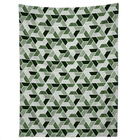 Little Arrow Design Co triangle geo green Tapestry