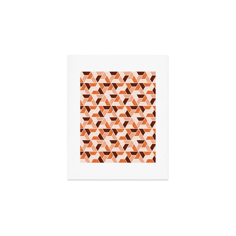 Little Arrow Design Co triangle geo orange Art Print