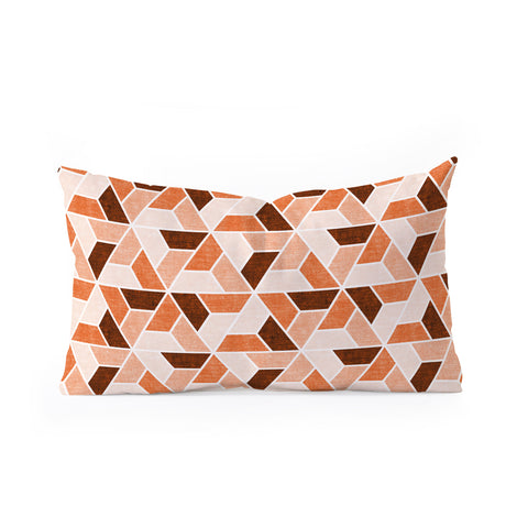 Little Arrow Design Co triangle geo orange Oblong Throw Pillow