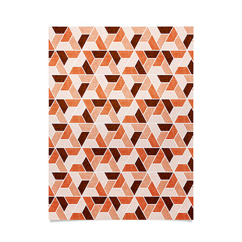 Little Arrow Design Co triangle geo orange Poster