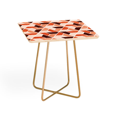 Little Arrow Design Co triangle geo orange Side Table