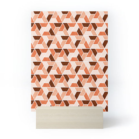 Little Arrow Design Co triangle geo orange Mini Art Print