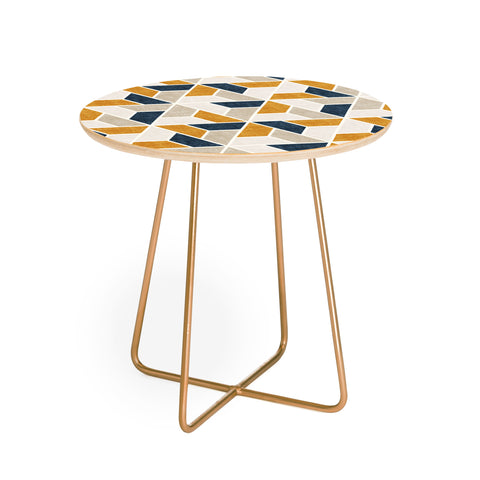 Little Arrow Design Co triangle geo Round Side Table