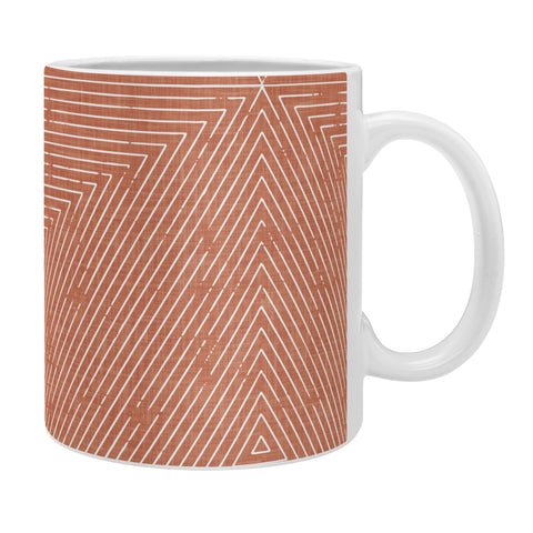 Little Arrow Design Co triangle stripes terracotta Coffee Mug