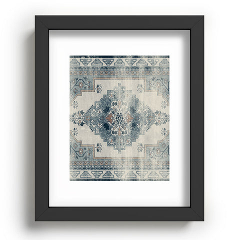 Little Arrow Design Co turkish floral dark blue Recessed Framing Rectangle
