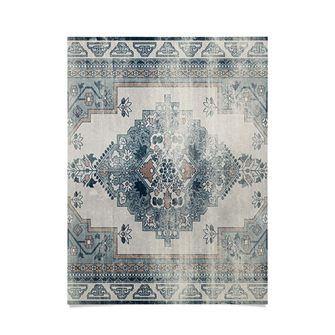 Little Arrow Design Co turkish floral dark blue Poster
