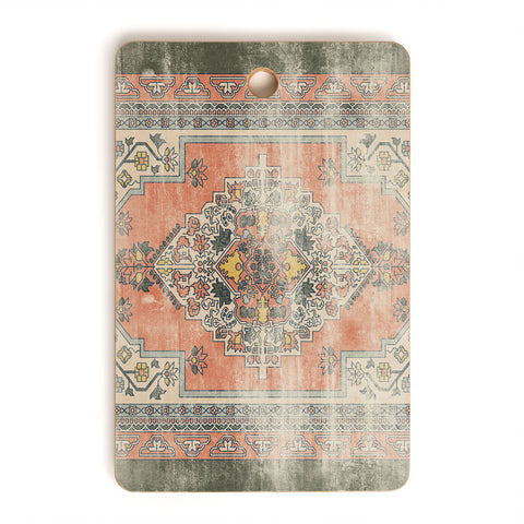 Little Arrow Design Co turkish floral orange olive Cutting Board Rectangle